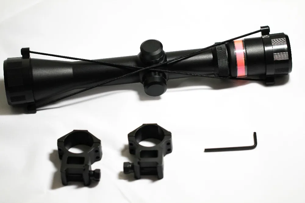 

New 3-9x40 Fibre Optic Scope Red Green Triangle illuminated Rifle Scope For Huntting