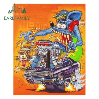 

EARLFAMILY 13cm X 11.1cm Crazy Mice Decal Cartoon Car Styling Reflective Vinyl Car Sticker Decal Waterproof Accessories Graphic