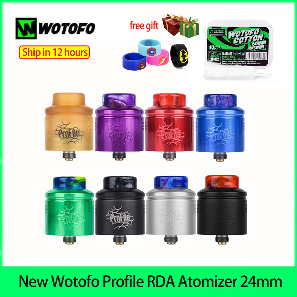 Новый Wotofo профиль RDA распылитель 24 мм электронная сигарета 60 Вт для 510 коробка мод