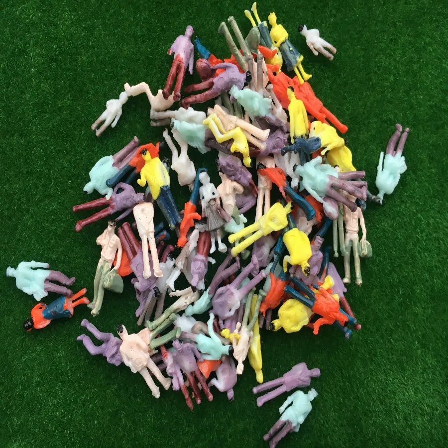 

100Pcs/lot 1:100 scale model miniature figures Architectural model human scale model ABS plastic peoples