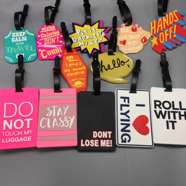 Pack De 5 Etiquetas Para Maleta De Colores Vivos, Ajustables Y Súper Resistentes De PVC, Ideales Para Viajes, Equipaje, Mochilas Y Bolsos