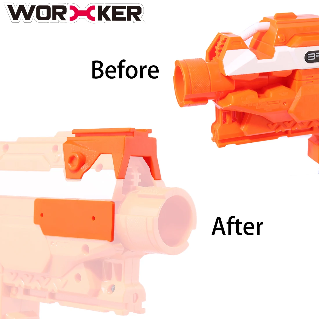 Details about   Worker Mod Tactical Top Rail Adapter Base Set for Nerf Stryfe Modify Toy