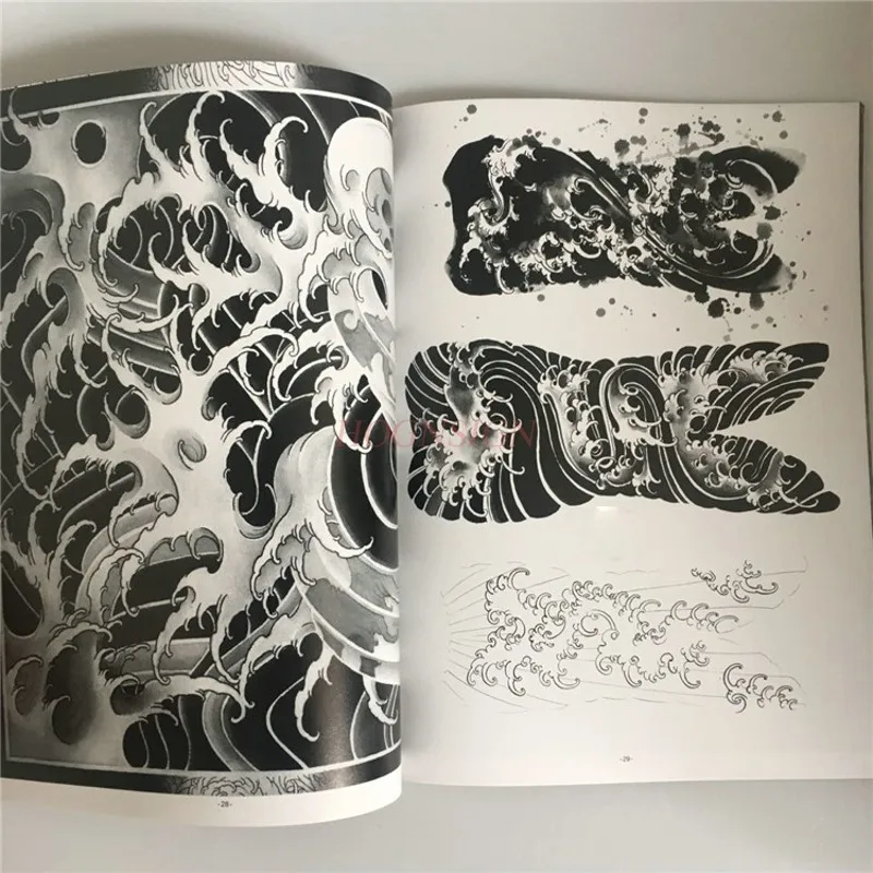 Татуировка манускрипт спрей морская волна татуировки материал книга тату рисунок с картой фон улица туман соединение украшение