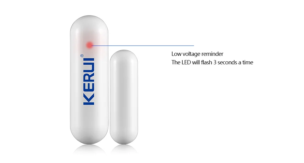 1368pcslot New KERUI open reminder Sensor 433mhz While Wireless Home Alarm Window Door Sensor to Detect Open Door_3
