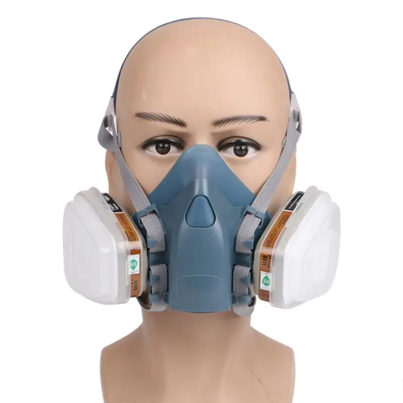 

1Set Dust Gas Mask Full Face Respirator for Industrial Refine Mine Spray Chemical Smoke Fire Protection