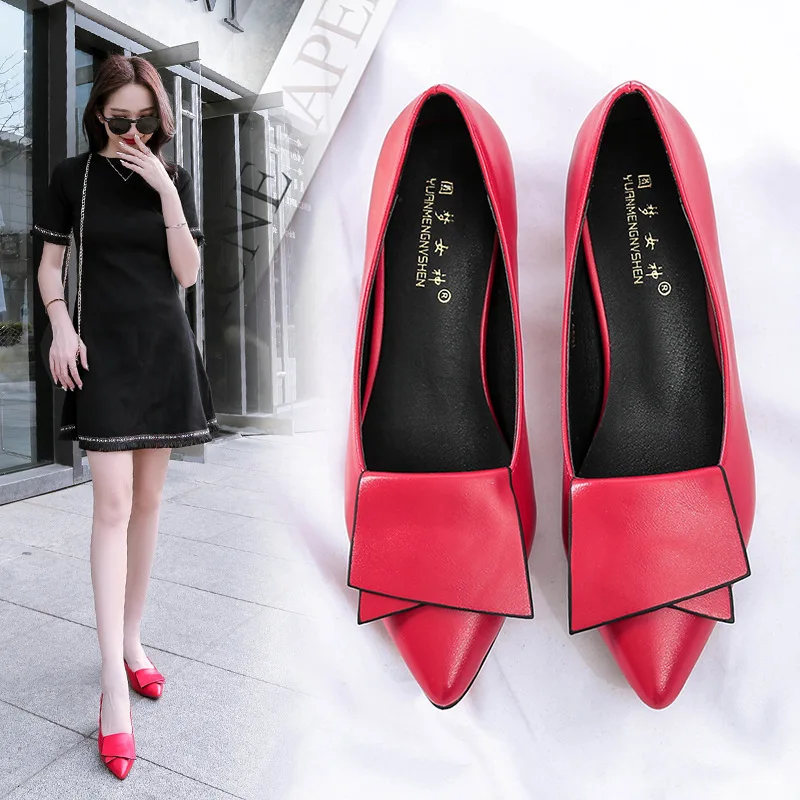 

2019 Spring Autumn New Ladies Flat Shoes Casual Women Shoes Comfortable Pointed Toe Flat Shoes
