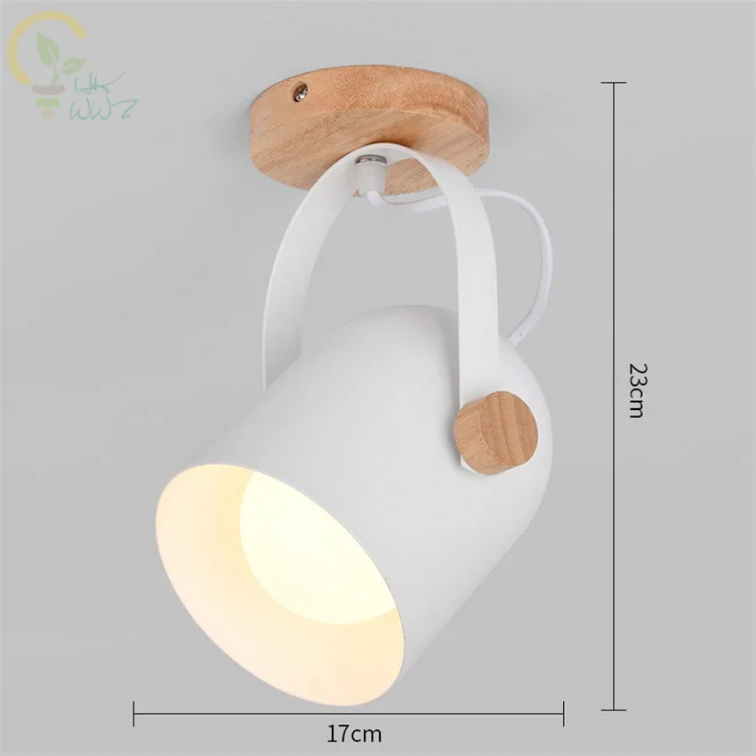 Современный деревянный светодиодный потолочный светильник s, белый металлический светильник для коридора, Кухонные деревянные лампы, небольшой поверхностный монтируемый светильник, светильники - Цвет корпуса: Model D