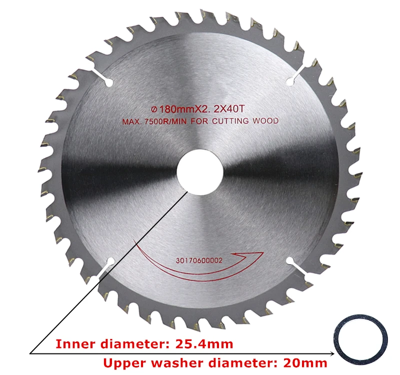 Дисковая пила 7 ''/180 мм вольфрамово-кобальтового сплава 40 T/60 T режущие диски для дерева, фанеры, плиты, механические режущие инструменты