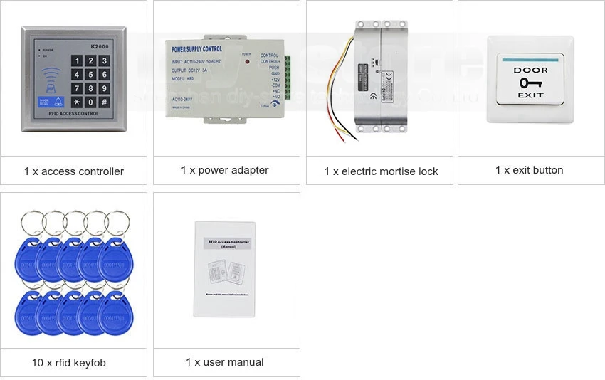 Diysecur 125 кГц RFID пароль клавиатуры Управление доступом безопасности Системы полный комплект набор Электрический падения домофоны