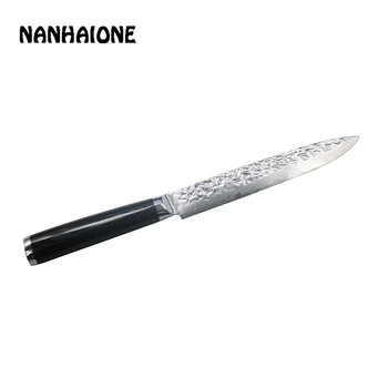 

NANHAIONE 8" inch Cleaver Knife 67 Layers Damascus Steel Blade Cut Razor Sharp Chef's Cooking Knife Micarta Handle CL064