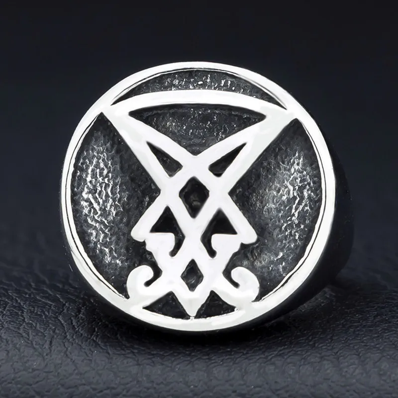 2018 Titanium Stainless Steel Ring For Men Wholesale Satan Devil Men's Rings Hip-Hop Punk Style Gothic Jewelry Drop Shipping
