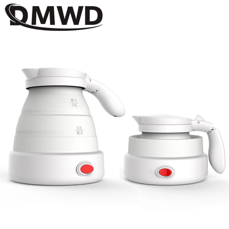 

DMWD Adjustable Voltage Folding Travel Electric Kettle Heater Boiling Teapot Portable Silicone Hot Water Heating Boiler Cup Pot