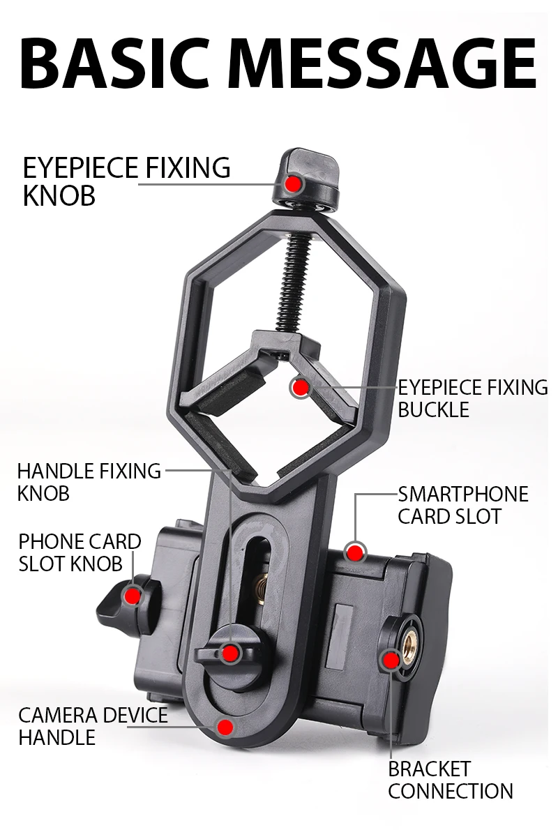 Универсальный адаптер для мобильного телефона, монокулярный микроскоп, аксессуары, адаптированный телескоп, держатель для мобильного телефона
