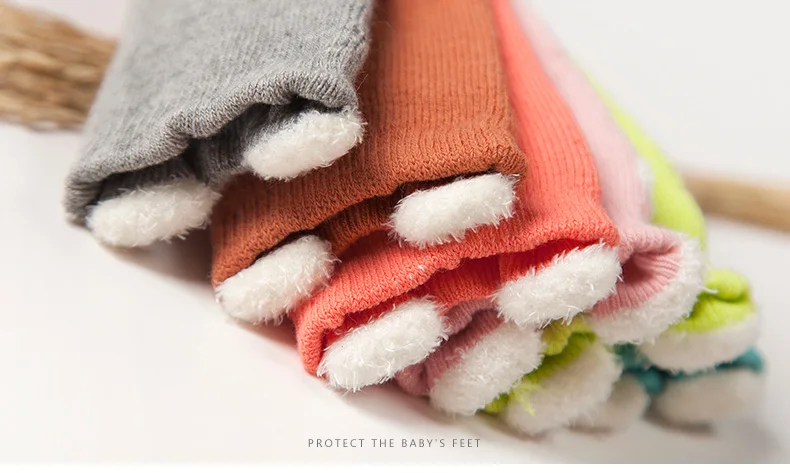 Комплект носков из 3 пар; сезон осень-зима; носки-тапочки для новорожденных и малышей; Мягкие толстые хлопковые махровые носки для маленьких мальчиков и девочек
