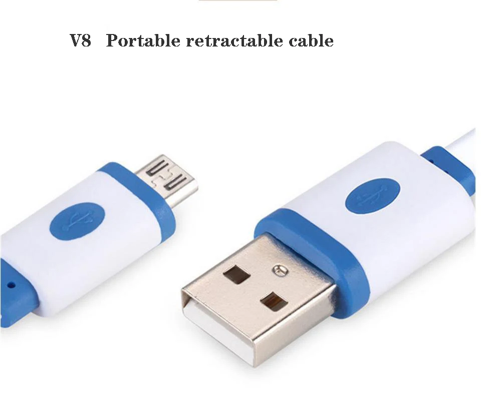 Микро USB кабель Выдвижной V8 портативный для передачи данных Samsung Galaxy A3/A5/A7/J3/J5/J7 2016