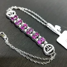 FLZB, браслеты с бантами 12 шт круглые натуральные гранат драгоценные камни в 925 стерлингового серебра browknot Дизайн Модный модный красивый браслет