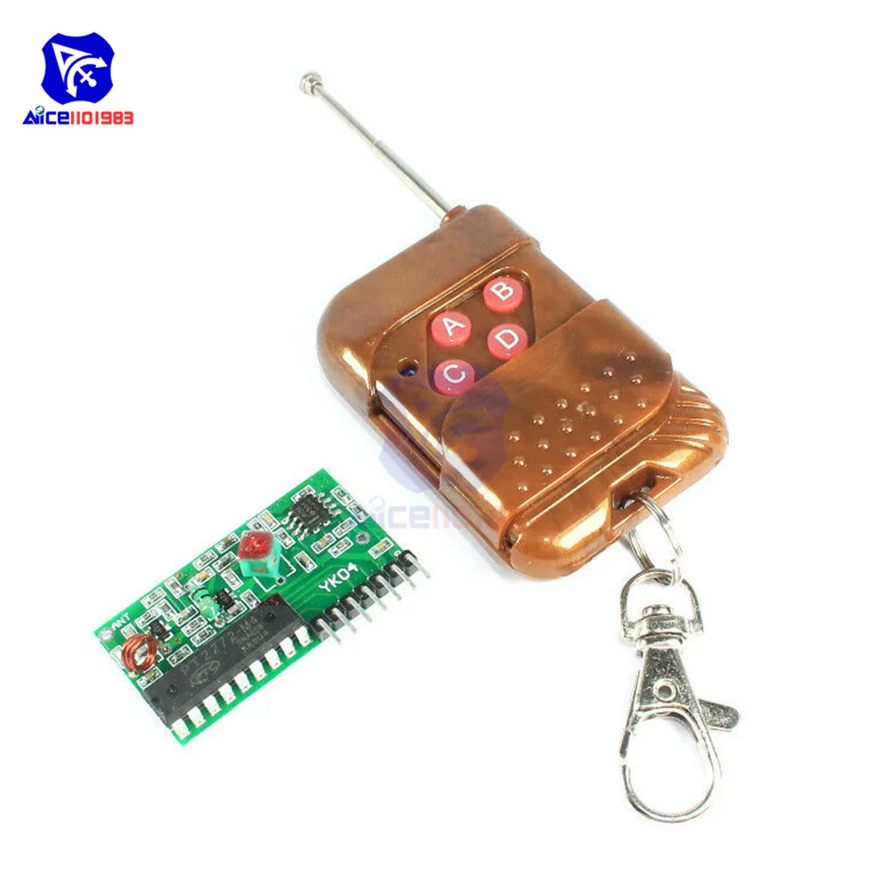 IC2262/2272 4 Kanal wireless remote control kits 4 key wireless remote 433MHZ 