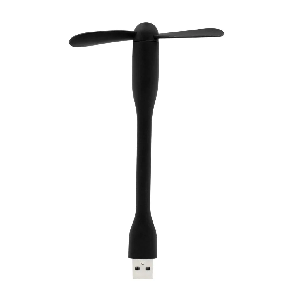 Портативный 6 цветов мини охлаждающий USB вентилятор Micro USB 2,0 вентиляторы гибкий летний гаджет Высокое качество для планшетов power Bank ноутбуков - Цвет: Black