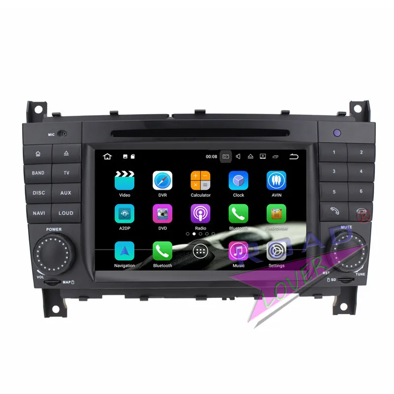 TOPNAVI 2 г+ 16 ГБ Android 7,1 Автомобильный DVD плеер для Benz C-класс W203(2004 2005 2006 2007)/CLK W209(2004-2005) стерео gps Navi USB
