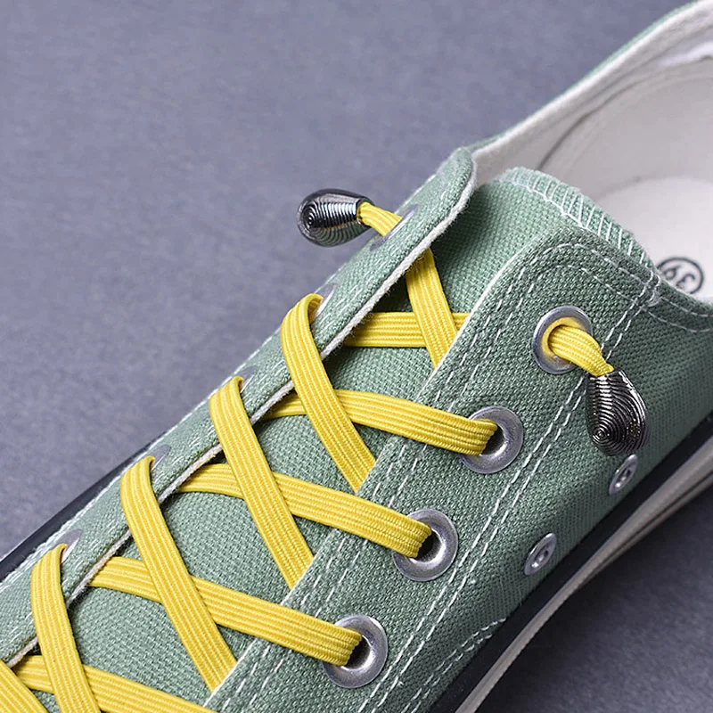 12 sets Metal laces lock Do not tie Metal laces locking sneakers Kits gold silver buckle Metal lace black metal shoelace anchor