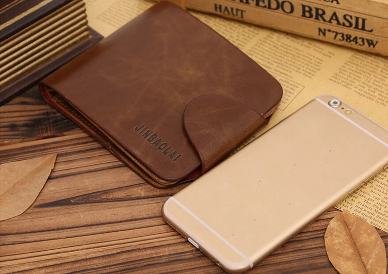 

High Quality Men Wallet Luxury Retro Mens Leather Bifold Wallet Credit ID Card Slim Purse Business Card Holder billetera hombre