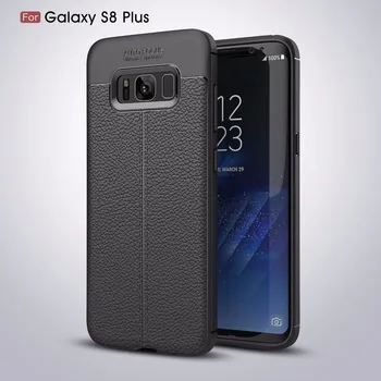 

10pcs/lot free shipping High quality Lichee Pattern Soft TPU Case Cover For Samsung Galaxy S8/S8 PLUS