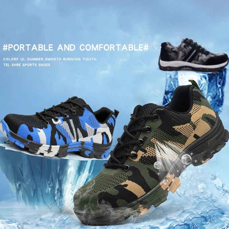 مكافحة تحطيم و مكافحة ثقب أحذية أمان العمل والسلامة رجل أحذية منخفضة كعب حذاء رجالي