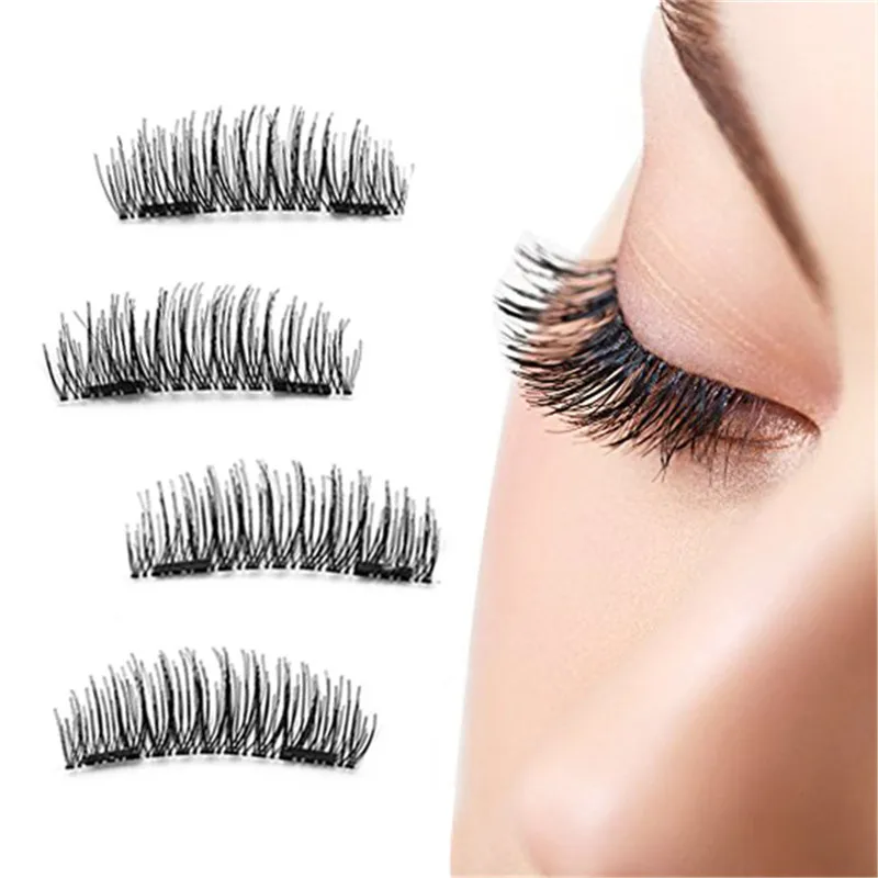 Natrual Newest 4pcs Magnet False Eyelashes Hypoallergenic Soft 3D Natural Vivid Eyelashes Magnetic Eyelashes Makeup Beauty Natrual Newest 4pcs Magnet False Eyelashes Hypoallergenic Soft 3D Natural Vivid Eyelashes Magnetic Eyelashes Makeup Beauty