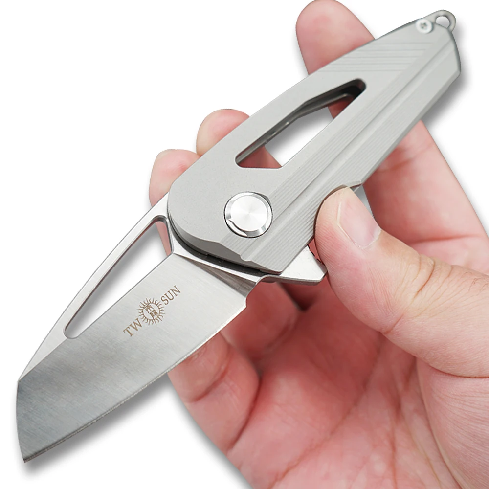 TwoSun TC4 титановый сплав d2 лезвие складной карманный нож тактические ножи охотничий нож Флиппер складной нож открытый инструмент TS08