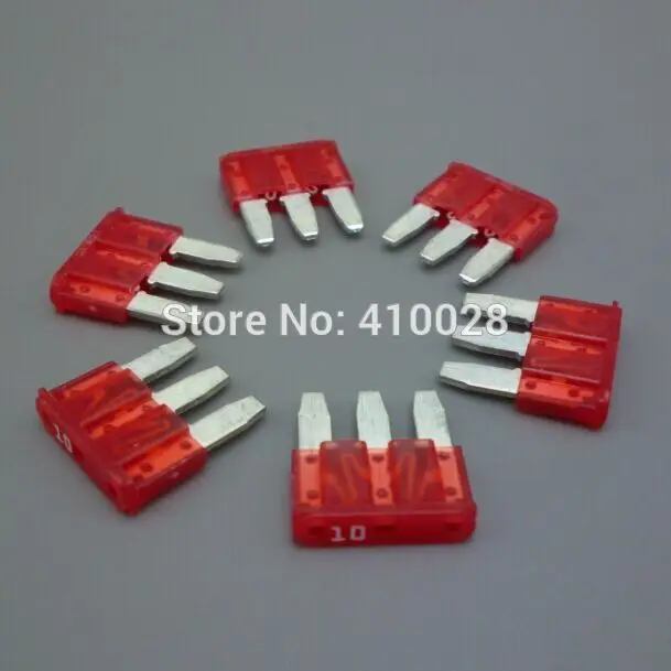 Shhworldsea 20 шт. 14*15 мм 3P Мини автоматический предохранитель 10 А|fuse 10a|auto fuses minifuse blade |