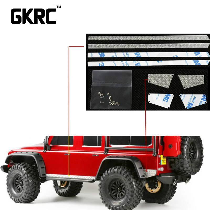 

Metal TRX4 Side Anti-Skid Plate for 1/10 RC Car TRAXXAS TRX-4 Body Shell Decoration