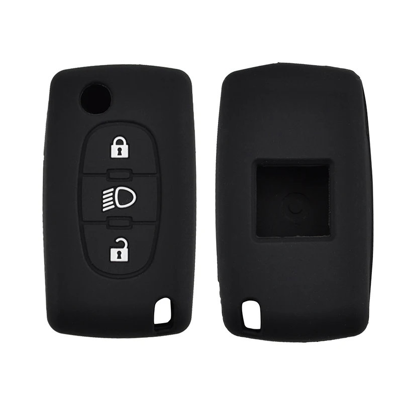 3 кнопки силиконовый для ключа автомобиля крышка чехла Защита кожи для Citroen C2 C3 C4 Picasso Xsara C5 C6 C8 ключ для отбортовки
