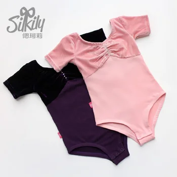 

kolie children's dance dress, girls' kung fu dress, pure cotton short-sleeved clothes, gymnastics clothes, ballet clothes