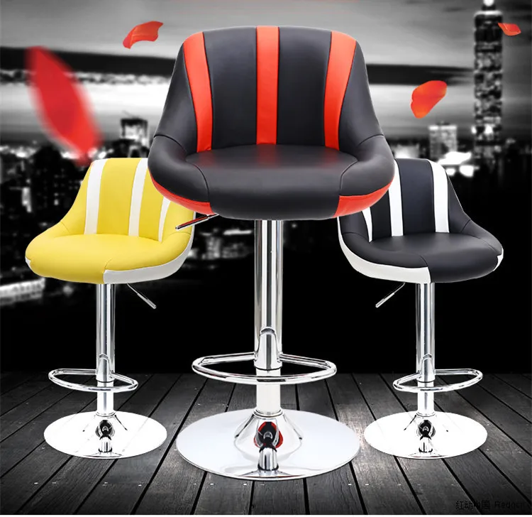 Quality Lifting Swivel Bar Counter Chair Rotating Adjustable Height Pub Stool Chair Stainless Steel Stent cadeira 16 Colors