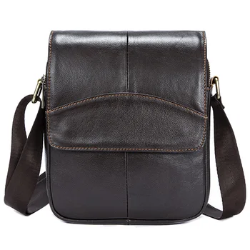 

LJL-Crossbody Men'S Genuine Leather Bag Men Bag Fashion Shoulder Messenger Bag Men Small Flip