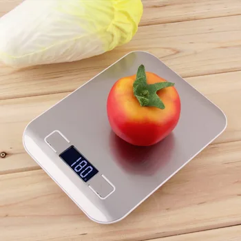 

5Kg x 1g LCD Digital Scale Weight Food Diet Halloween Cooking Tool With Super Slim Stainless Steel Platform
