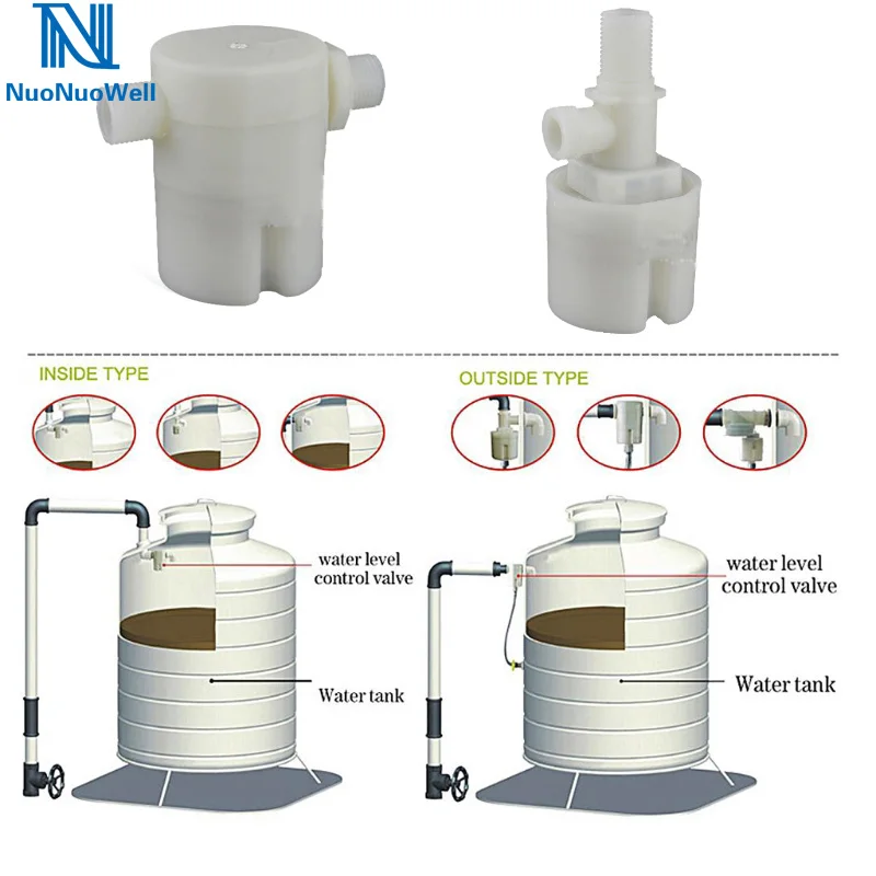 

NuoNuoWell Irrigation Water Auto Supply Systerm Water Level Control Valve Water Tank Animal DrinkingToilet Wide Use Connectors