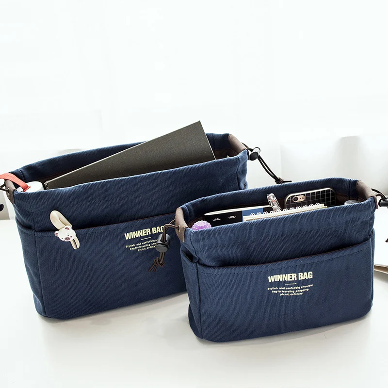 

Casual Canvas Letter Cosmetic Bag Drawstring Makeup Bag Toilet Bag Women Package Storage Quick Make Up Bath Bags Small Case
