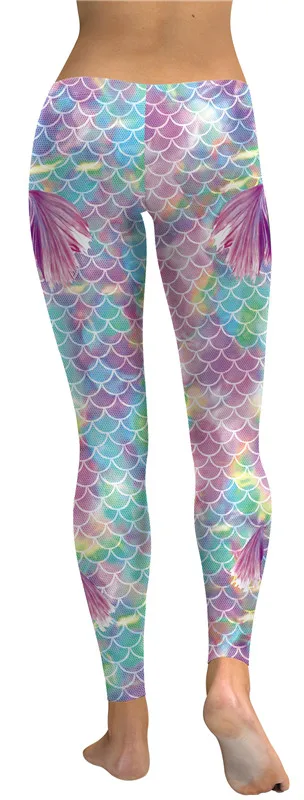 MultiColor blue purple wing mermaid scales legging  (2)