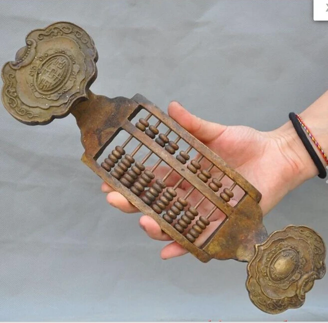 WBY 922 chinese bronze Ancient ruyi Computers font b Calculator b font Calculations abacus statue