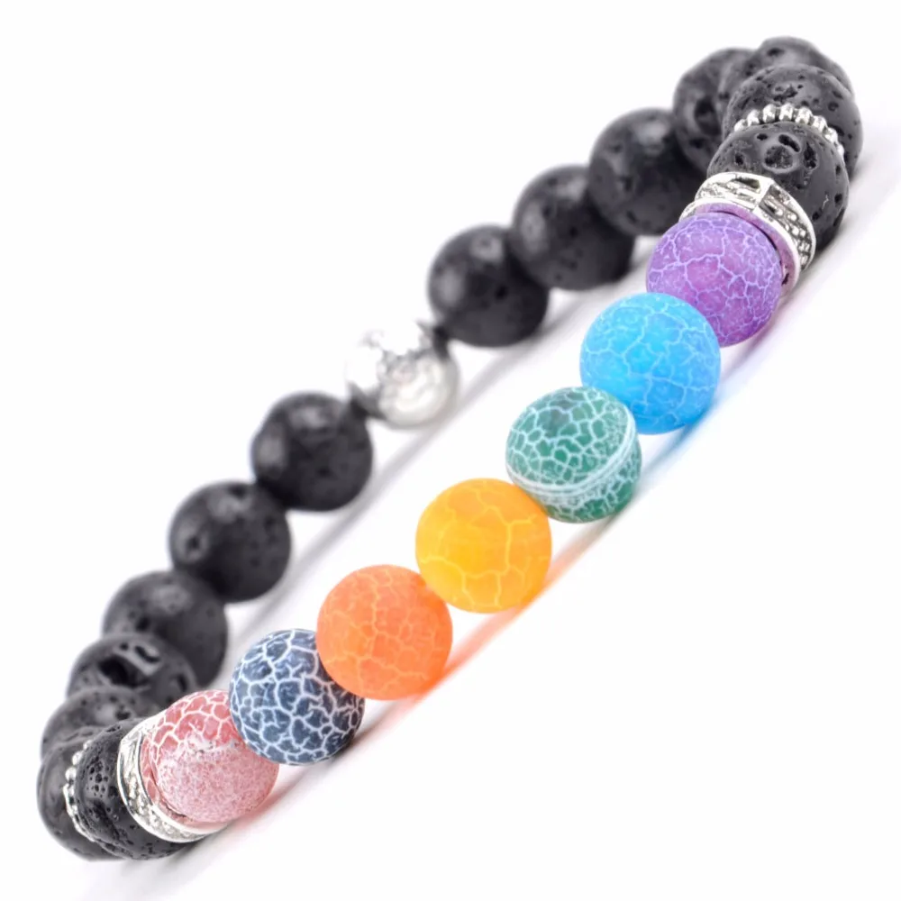 2018 Fashion Healing Bracelet Men Natural Stone Black Lava Beaded Bracelets For Women Handmade Jewelry Pulseras Dropshipping Fashion Jewelry
