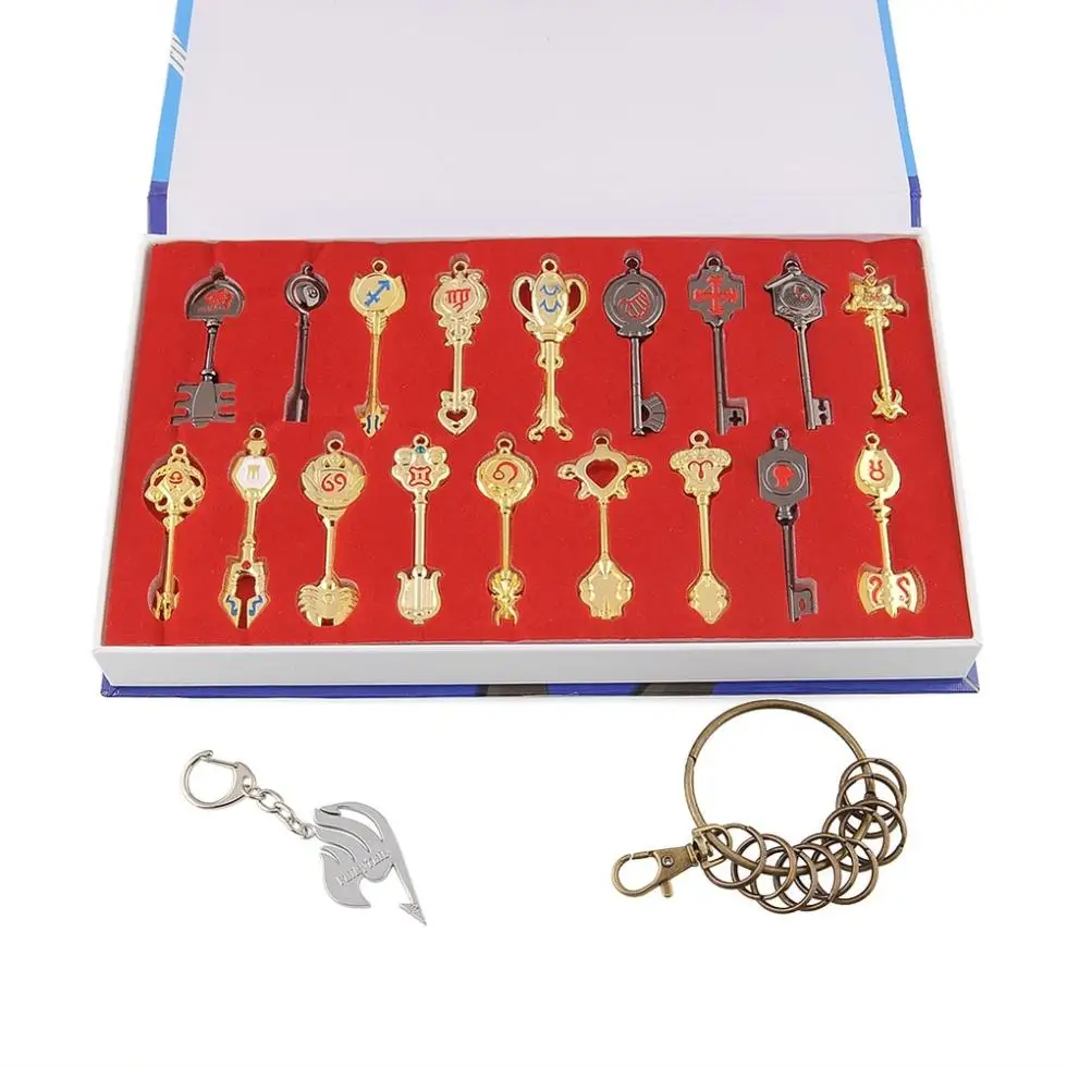 Hot Quality Fairy Tail Lucy Celestial Zodiac Spirit Gate Keys Set 18pcs Keychain Free Shipping Keychain Pendant Keychain For Multiple Keyskey Gate Aliexpress