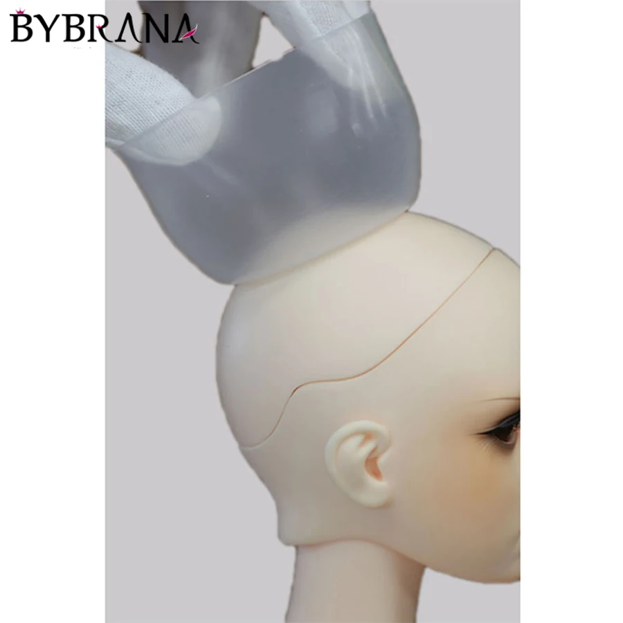 3-4/" 9-10cm BJD fabric fur wig Gradual Black White for AE PukiFee lati 1//12 Doll