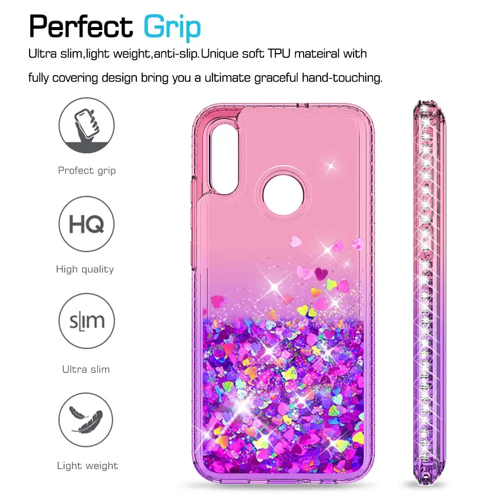 Алмазный блестящий чехол для huawei Honor 10 Lite 7C 7A Y5 Y6 2018 градиентный с сияющими