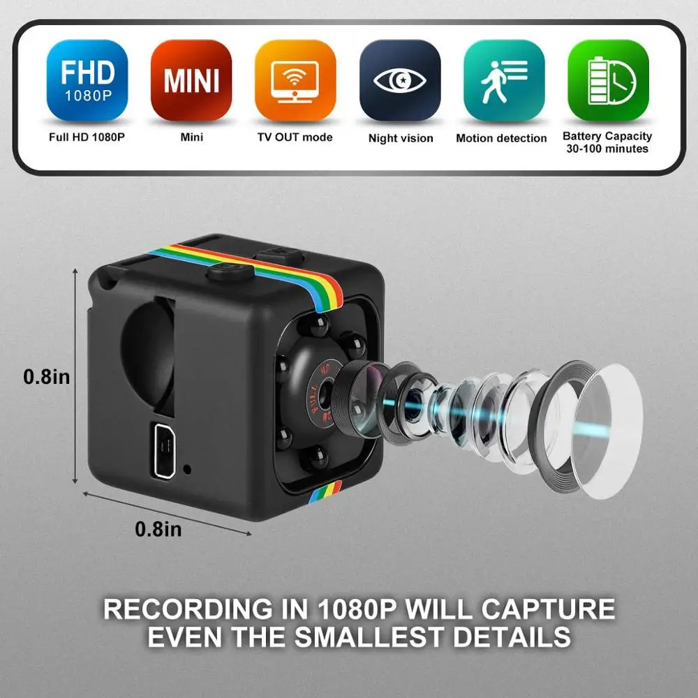  1080P Mini Macchina Fotografica del HD Videocamera Web Cam Nanny Sport Mini DV Video Recorder con V