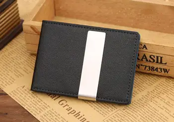 

2019 New arrival High quality leather magic wallets Fashion men money clips card purse cash holder 4 colors