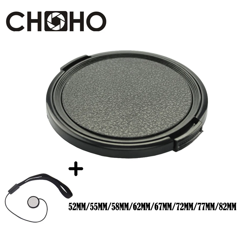 

Camera Lens Cap Protection Cover 52MM 55MM 58MM 62MM 67MM 72MM 77MM 82MM Anti-lost Rope Snap On for Canon Nikon Sony Accessories