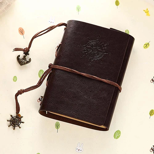 

Retro Helm String Faux Leather Journal Travel Blank Diary A5 Loose-leaf Notebook