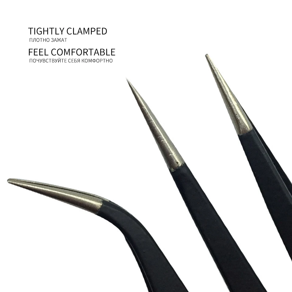 3 Unid Pinzas para electrónica Anti-estático Pinzas de acero inoxidable Pincet Pinzas electrónica Pince un Epiler Pinzette Penseta 3 Unid Pinzas para electrónica Anti-estático Pinzas de acero inoxidable Pincet Pinzas electrónica Pince un Epiler Pinzette Penseta