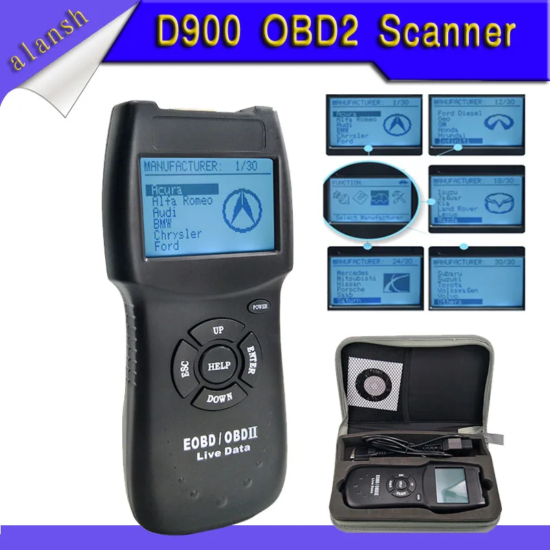 

2018 Version D900 OBD2 EOBD OBD2 CAN Universal Auto Car Fault Code Scanner Diagnostic Scan Tool CANBUS D 900